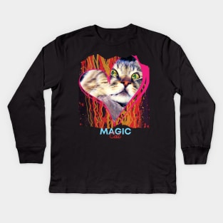 Magic Cat (Toby) Kids Long Sleeve T-Shirt